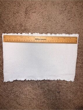 Pink white smocked tub top